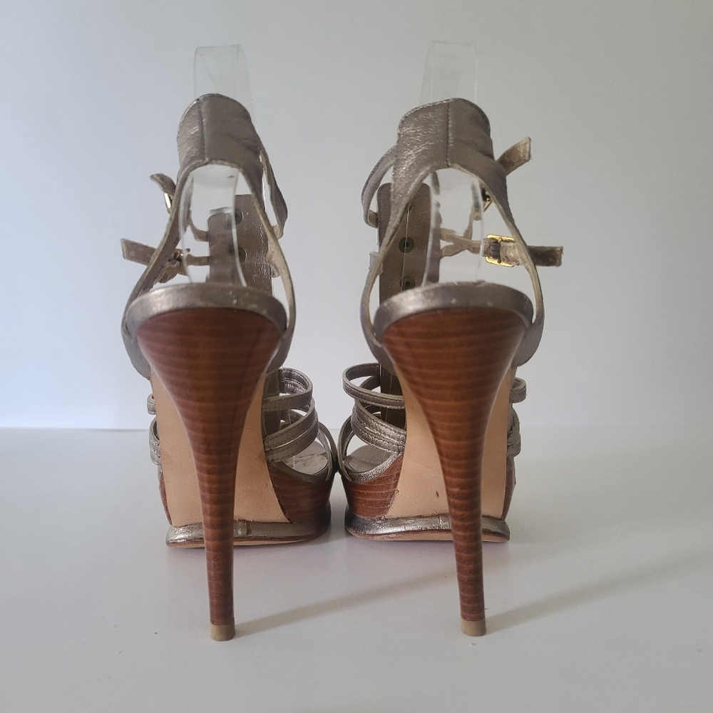 Stuart Weitzman Open Toe Platform Heels Size 7 - image 8